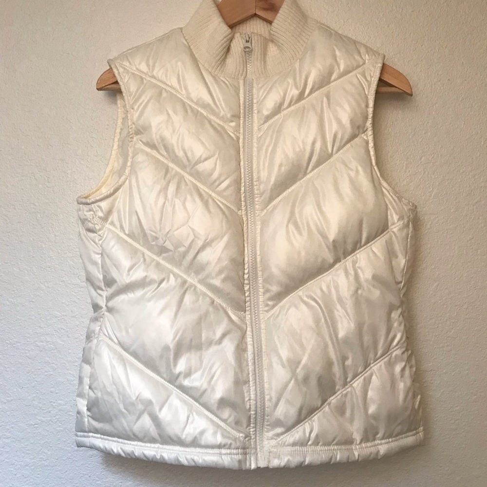 Old Navy Cream Puffer Vest